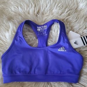 adidas techfit climacool Purple Sports Bra Small